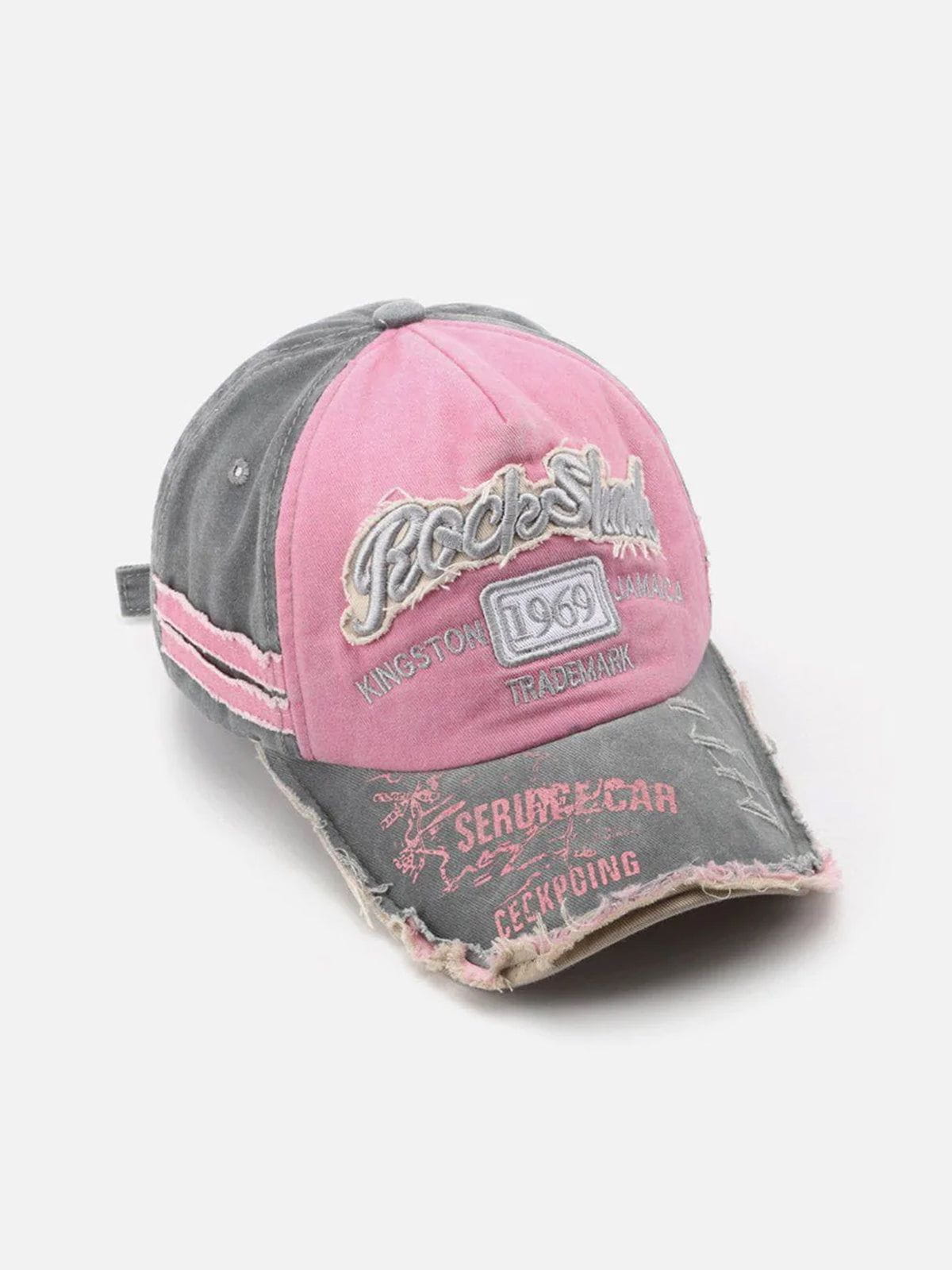 Vintage Embroidered Hole Baseball Cap