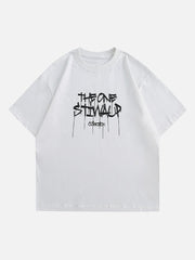 T-shirt à lettres brodées vintage 