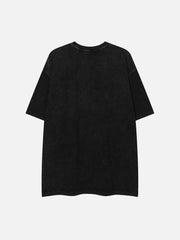 T-shirt imprimé lettres gothiques vintage 