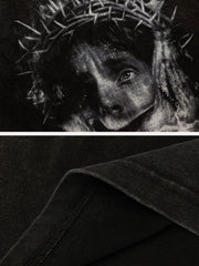 T-shirt imprimé Jésus vintage 