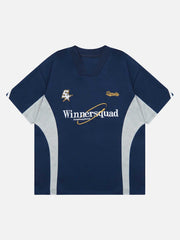 T-shirt brodé lettre vintage - 1584 