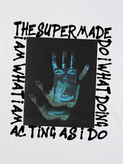 T-shirt imprimé lettre vintage 