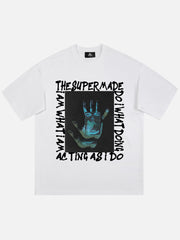 T-shirt imprimé lettre vintage 