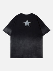 T-shirt vintage délavé dégradé - 1552 