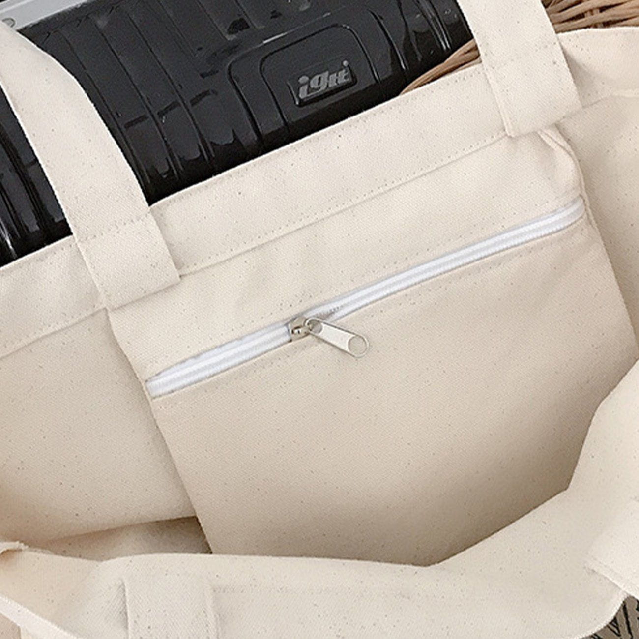 Vintage Print Canvas Bag