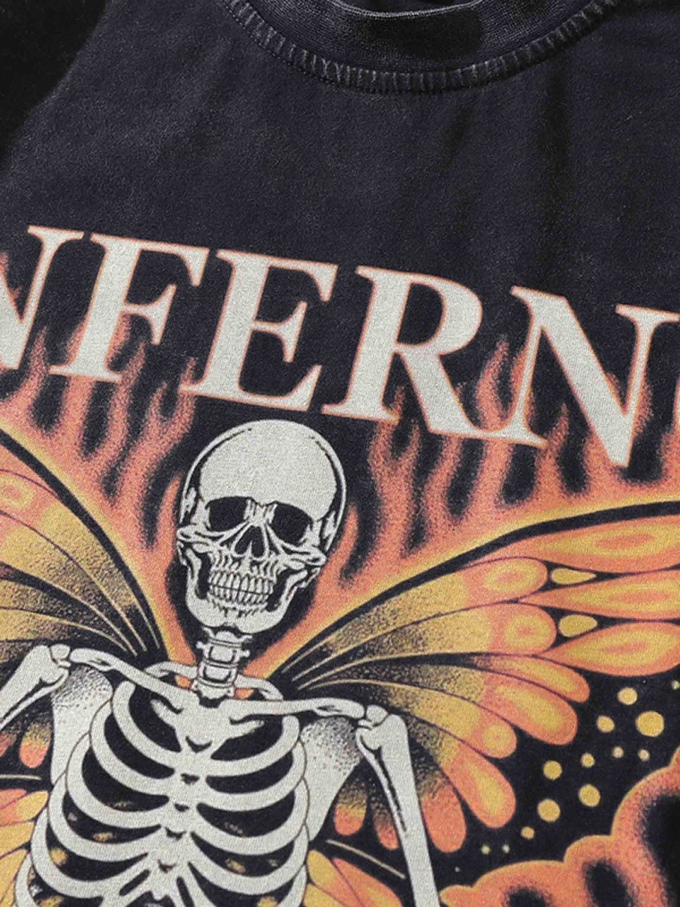 Vintage Skull Crew Neck Sweatshirt