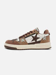 Vintage Star Patchwork Skate Shoes