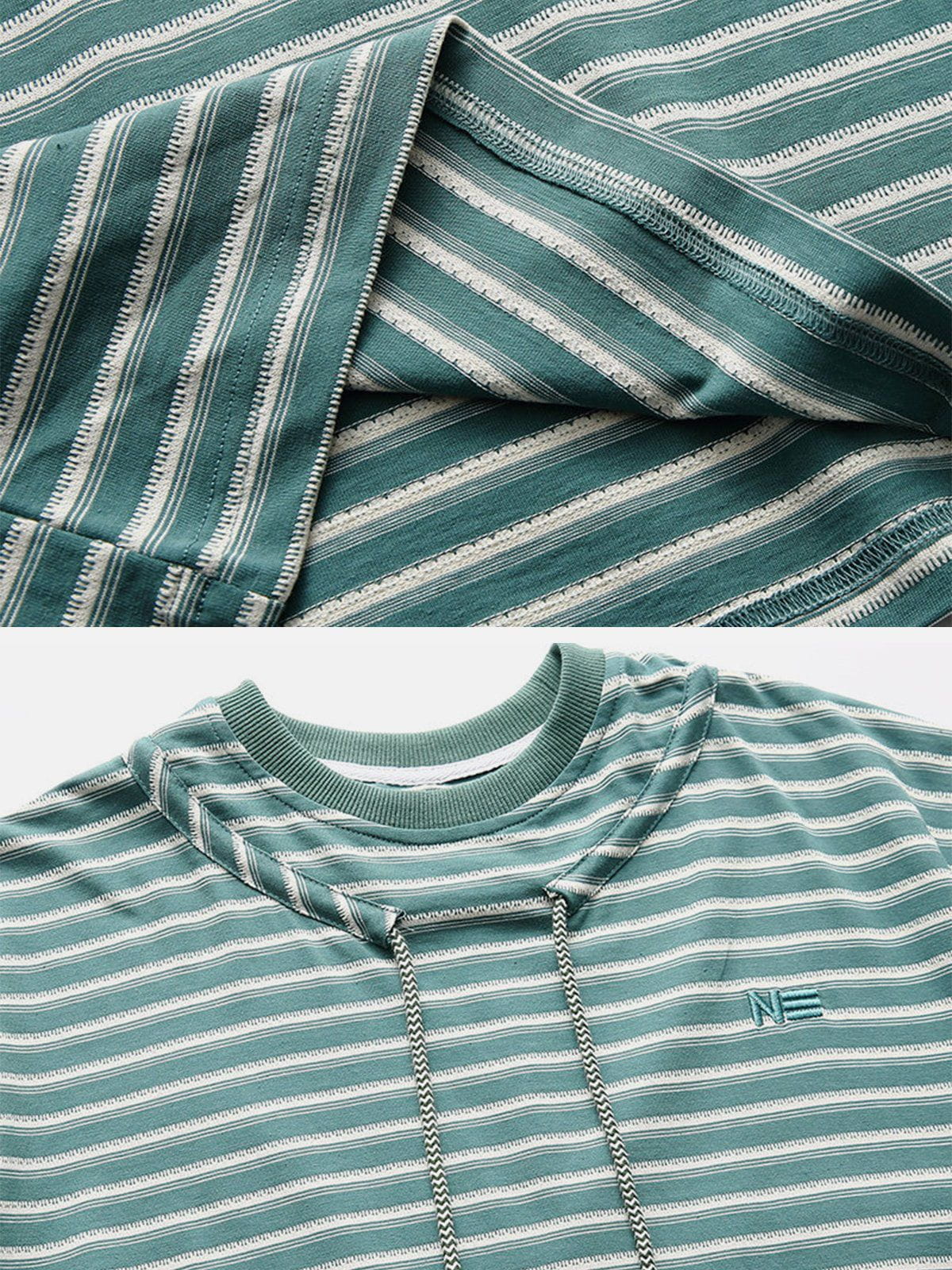 Vintage Stripe Drawstring Tee