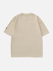 T-shirt vintage en daim avec lettres 