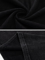 T-shirt vintage délavé à imprimé lettres 