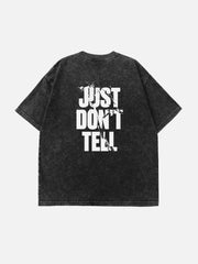 T-shirt imprimé alphabet délavé 