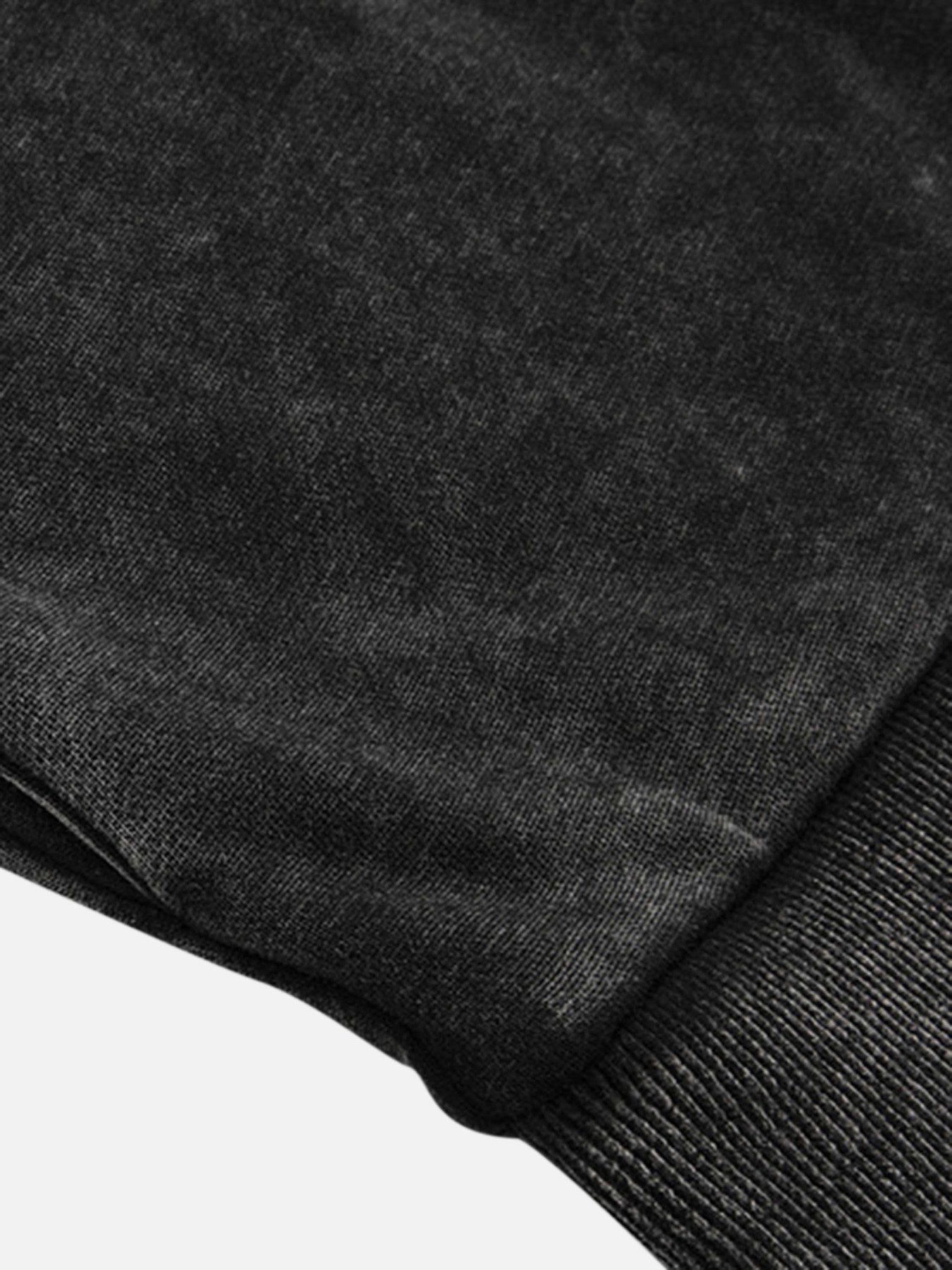 Washed And Aged Hooded Sweatshirt  - 1674
