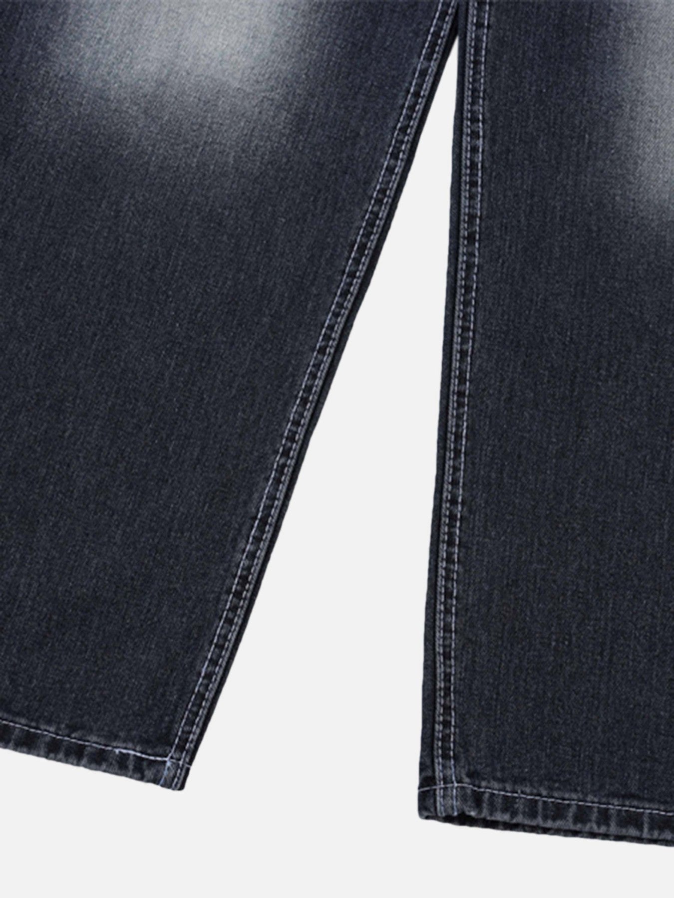 Washed And Creased Wide-leg Jeans - 1979