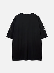 T-shirt à trous cassés et délavés 