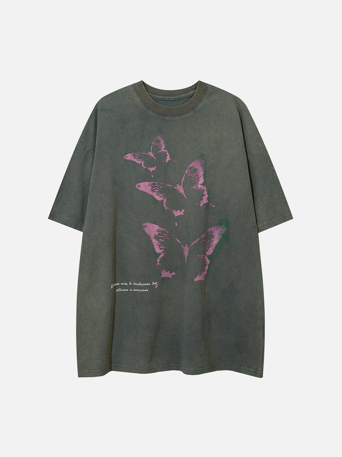 Washed Butterfly Graphic Tee