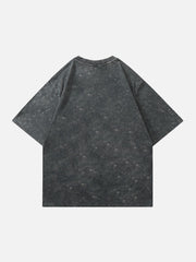 T-shirt imprimé papillon délavé 