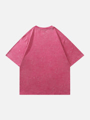 T-shirt imprimé papillon délavé 