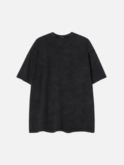 T-shirt imprimé personnage délavé 