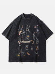 T-shirt graphique Doberman délavé 