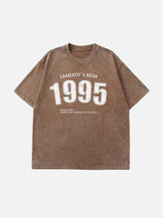 T-shirt imprimé figures délavées 