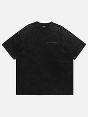 Washed Letter Print T-shirt
