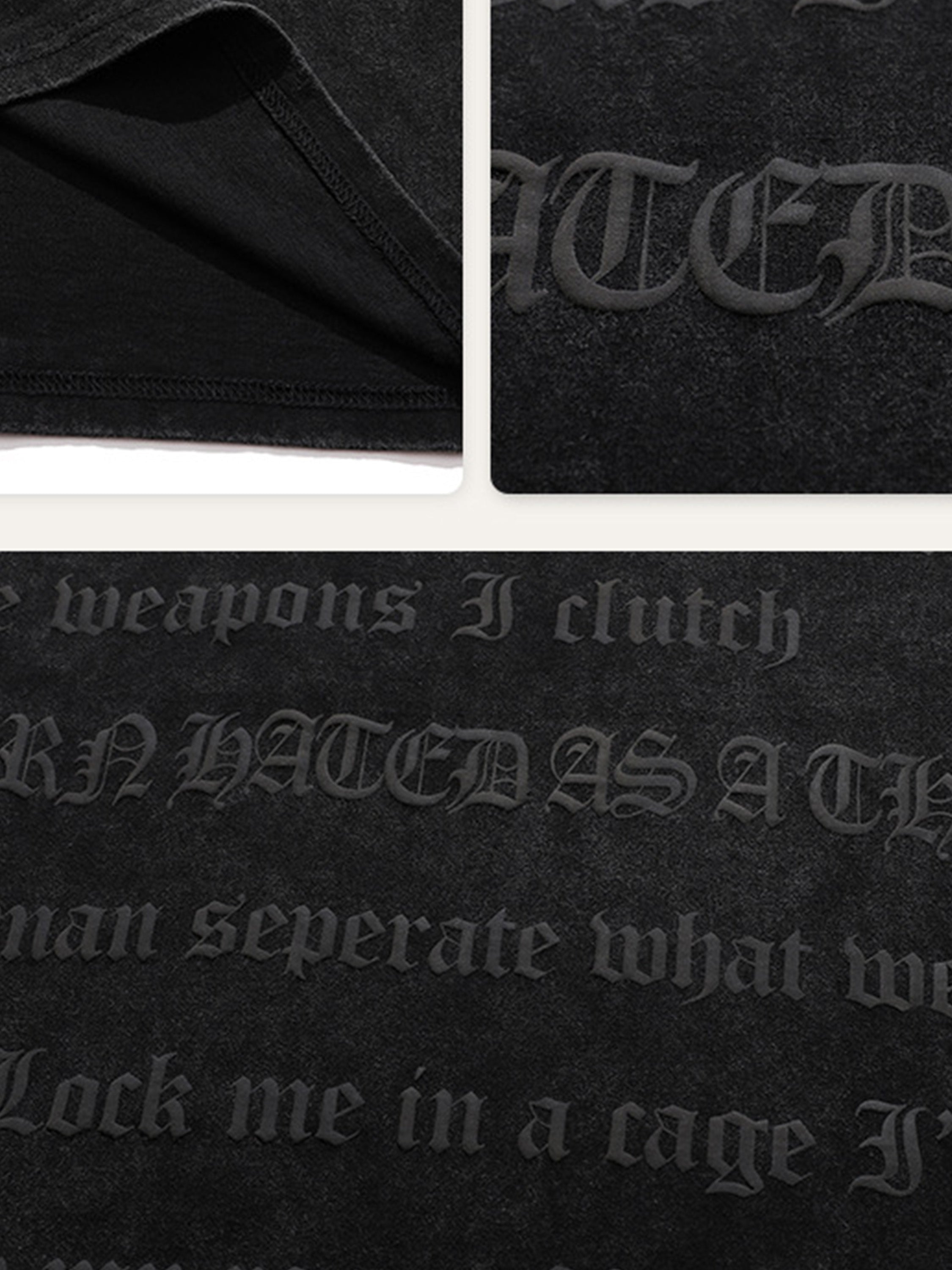 Washed Letter Print T-shirt