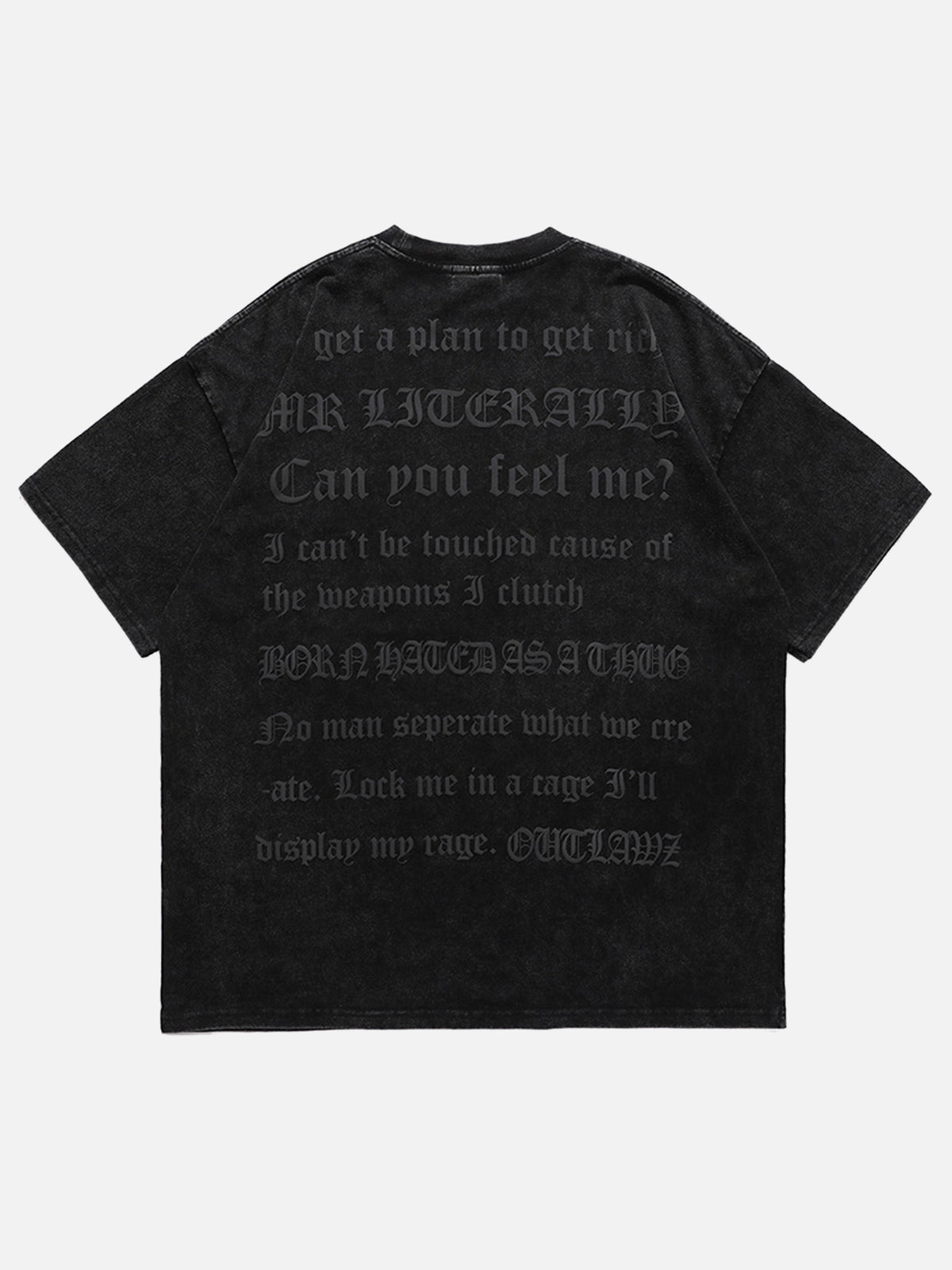Washed Letter Print T-shirt