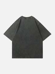 T-shirt imprimé rose délavé