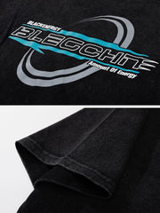 T-shirt imprimé lettres techniques délavé 