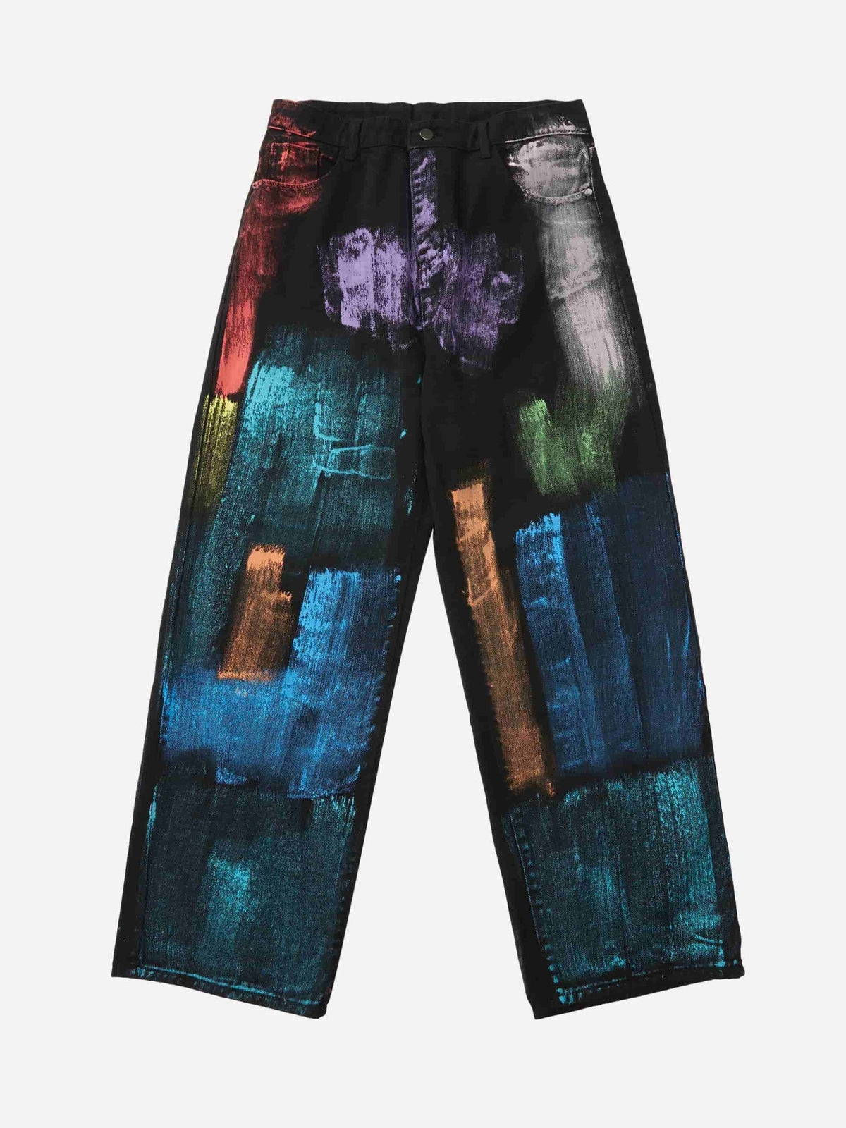 Watercolor Print Jeans - 1582