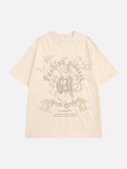 T-shirt en mousse à lettres gothiques de la côte ouest 