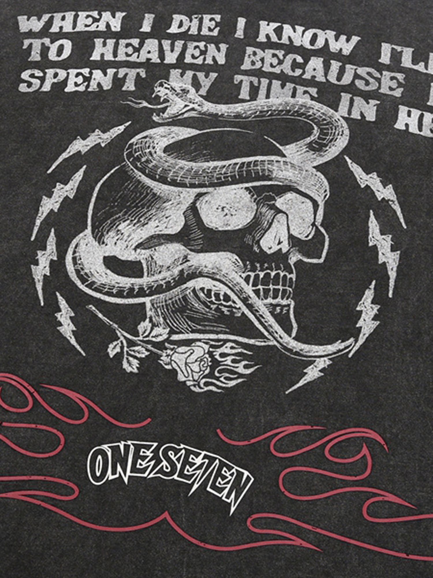 West Coast Retro Dark Skeleton Hip Hop Loose Street T-shirt
