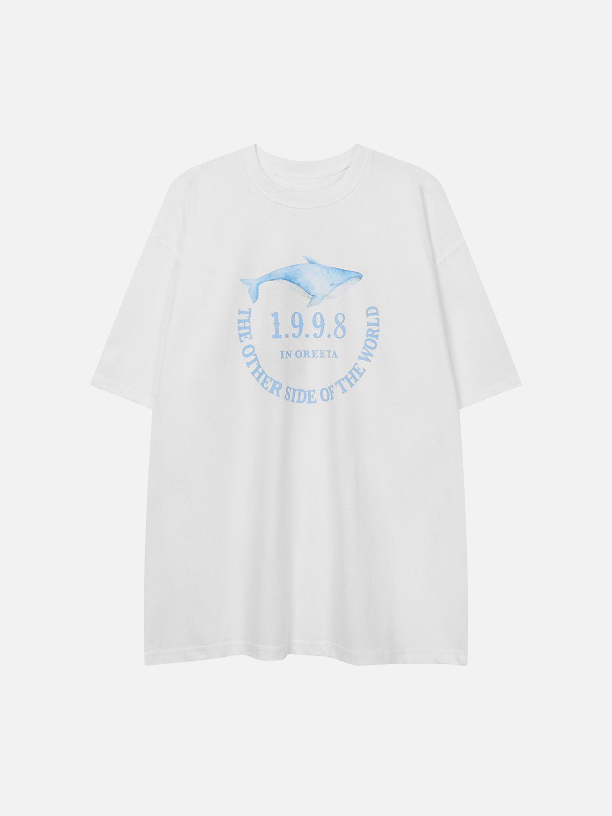 T-shirt imprimé baleine 