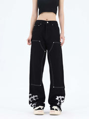 Willow Nail Star Embroidered Jeans