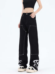 Willow Nail Star Embroidered Jeans