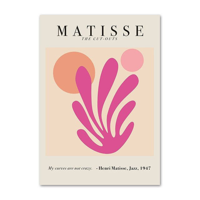 Matisse Purple Cut Outs Canvas Posters