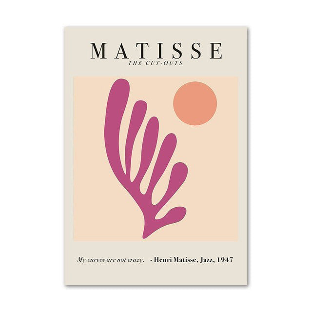 Matisse Purple Cut Outs Canvas Posters