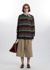 Vintage Stripe Patchwork Sweater