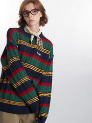 Vintage Stripe Patchwork Sweater