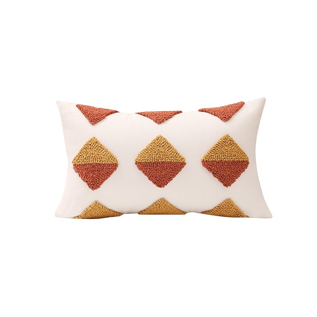 Ochre Tufted Cushion Cover