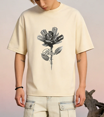 T-shirt à imprimé floral dégradé 