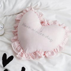 Ruffled Heart Cushion