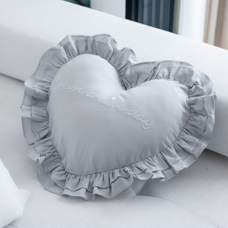 Ruffled Heart Cushion