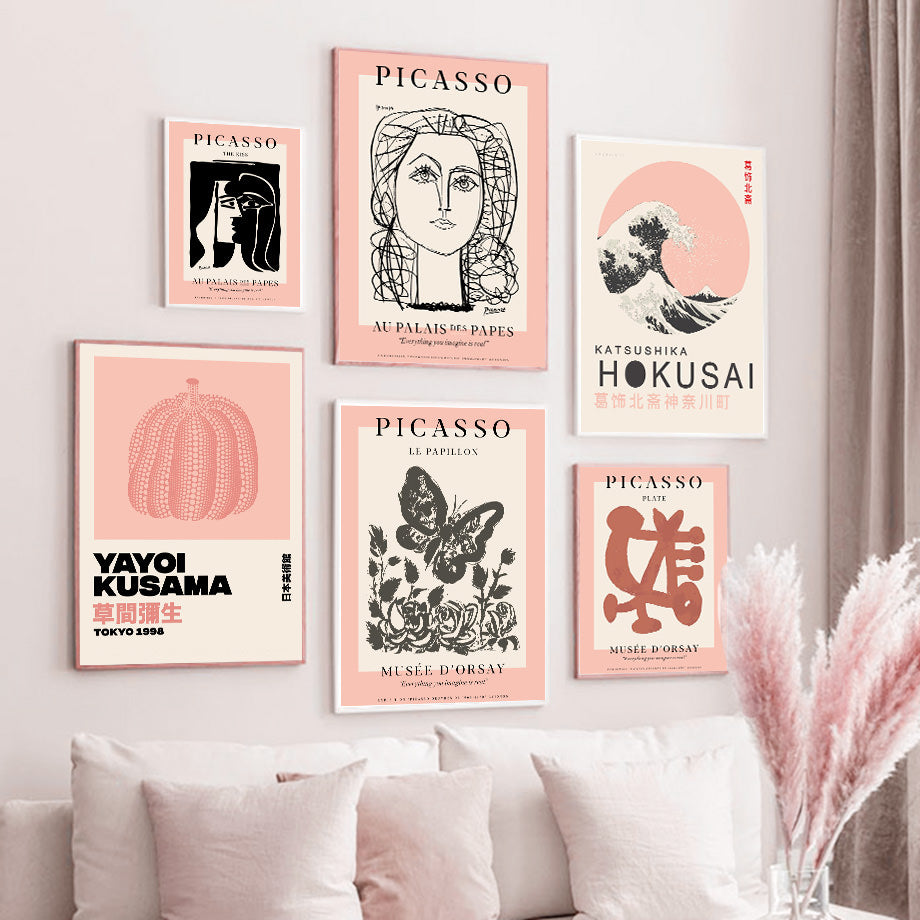 Peachy Themed Art Canvas Posters