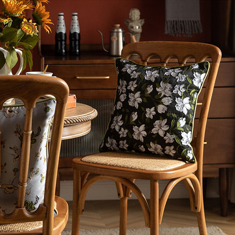 Gardenia Floral Pattern Zipper Pillowcase