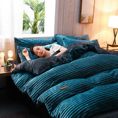 Thicken Corduroy Velvet Bedding Set by LuxuryLifeWay