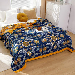 Flower Clusters Cotton Reversible Quilt