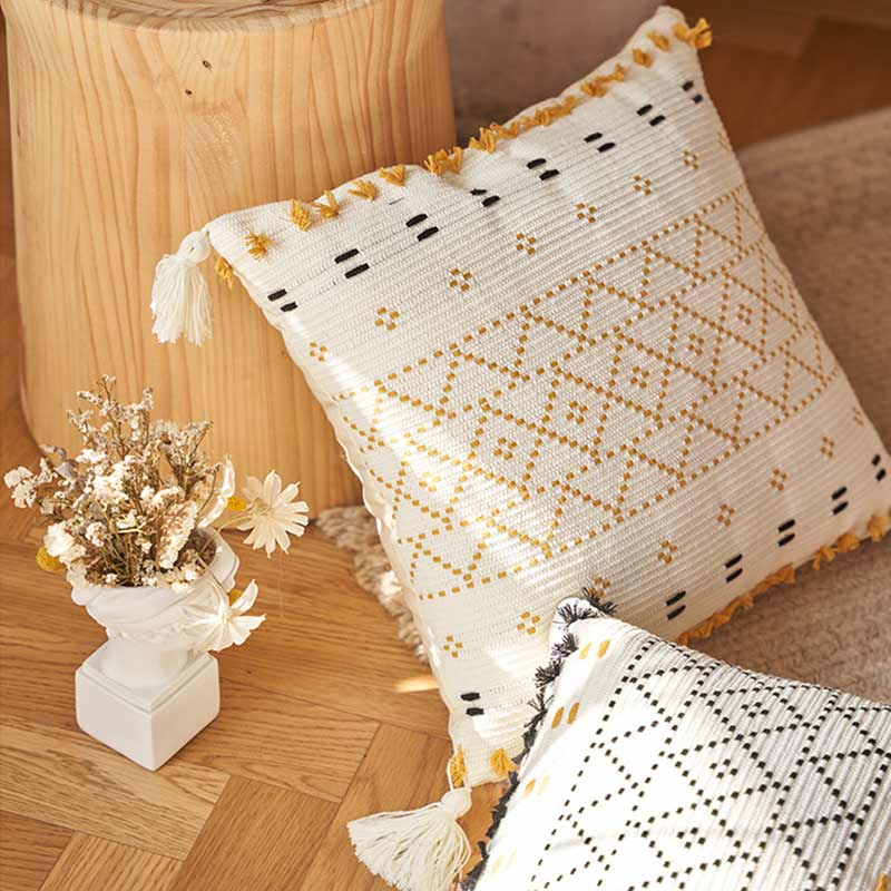 Bohemian Pillowcase Cushion Cover with Tassels