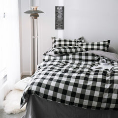 Heavy Grid Bedding Set