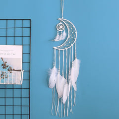 White Moon Feather Dreamcatcher